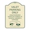 Signmission Valet Parking Unauthorized Vehicles Towed Owner Expense Aluminum Sign, 18" L, 24" H, TG-1824-22754 A-DES-TG-1824-22754 - alternate 1